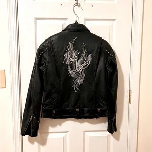 Womens Harley Davidson Studded Leather Jacket